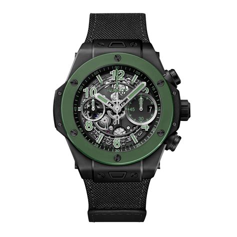 hublot unico green watch.